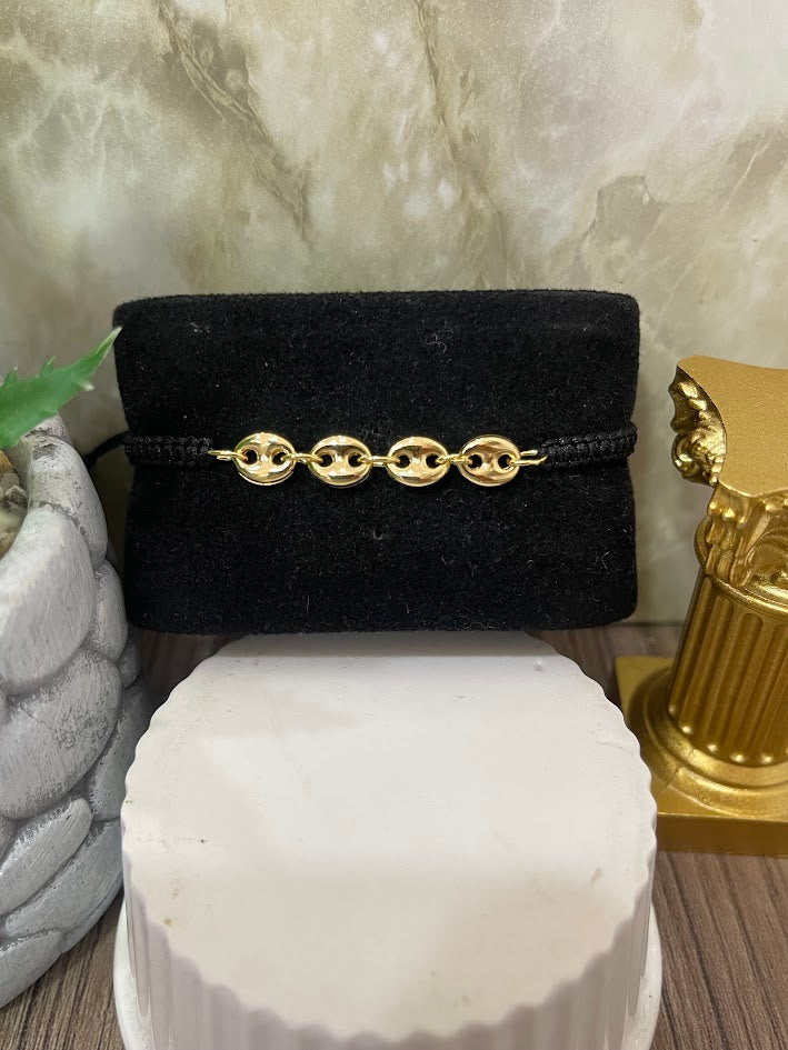 PULSERA TEJIDA GUCCI X4 ORO LAMINADO