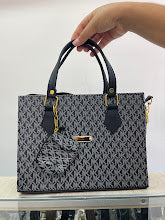 BOLSO MK DAMA NEGRO Y GRIS TIPO CARTERA
