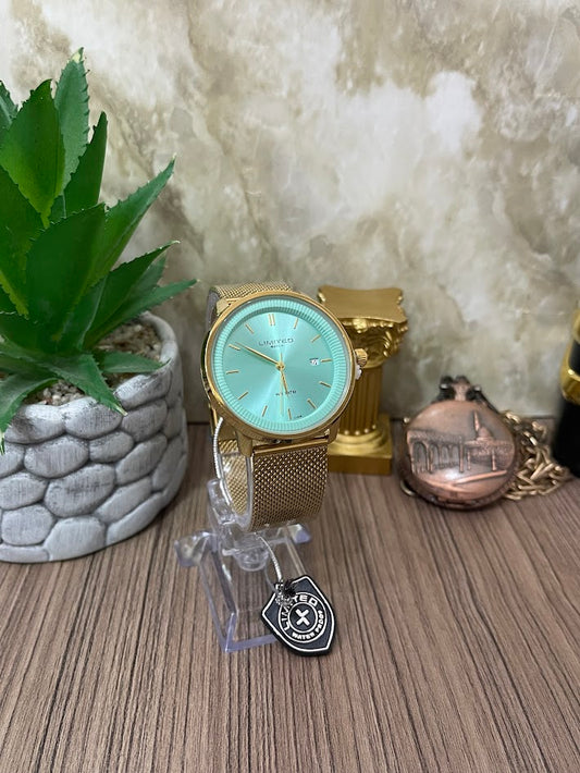 RELOJ LIMITED CABALLERO DORADO ESFERA VERDE