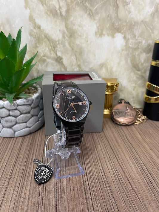 RELOJ LIMITED NEGRO ELEGANTE