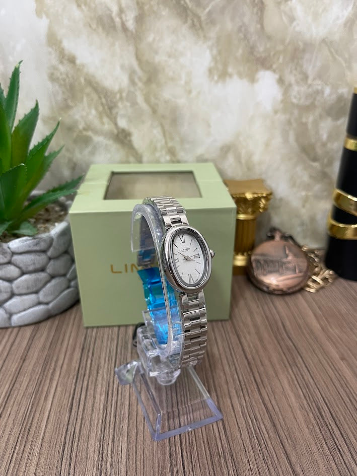 RELOJ LIMITED DAMA PLATEADO OVALADO