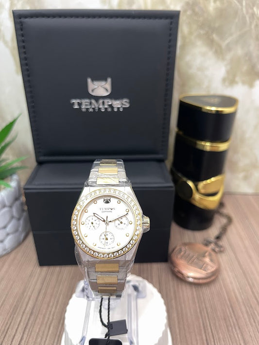 RELOJ TEMPUS DAMA BICOLOR
