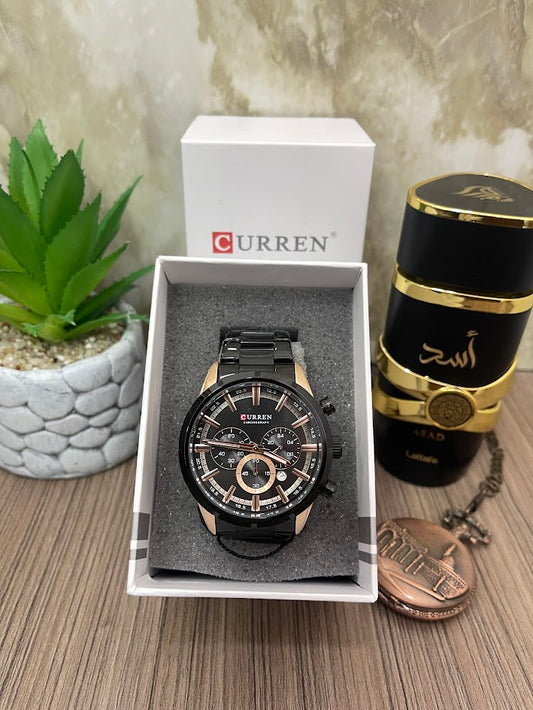 CURREN NEGRO Y ORO ROSA