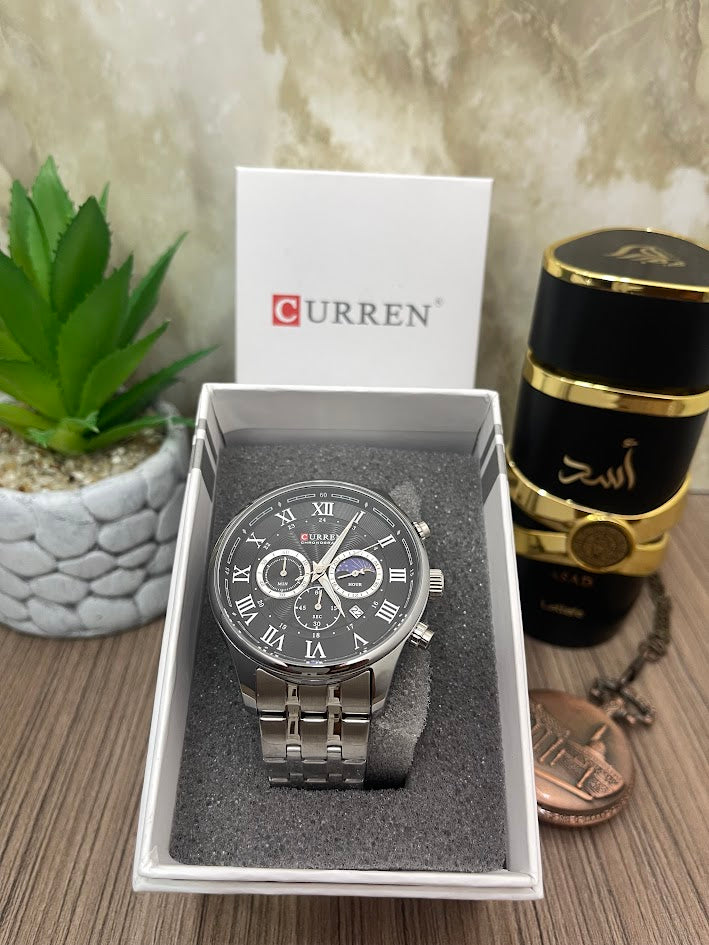 CURREN PLATEADO ESFERA NEGRA