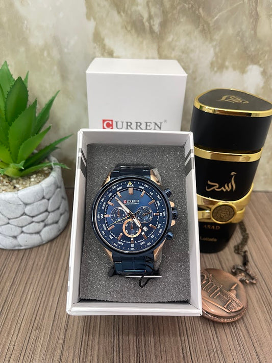 CURREN AZUL MANILLA DORADA