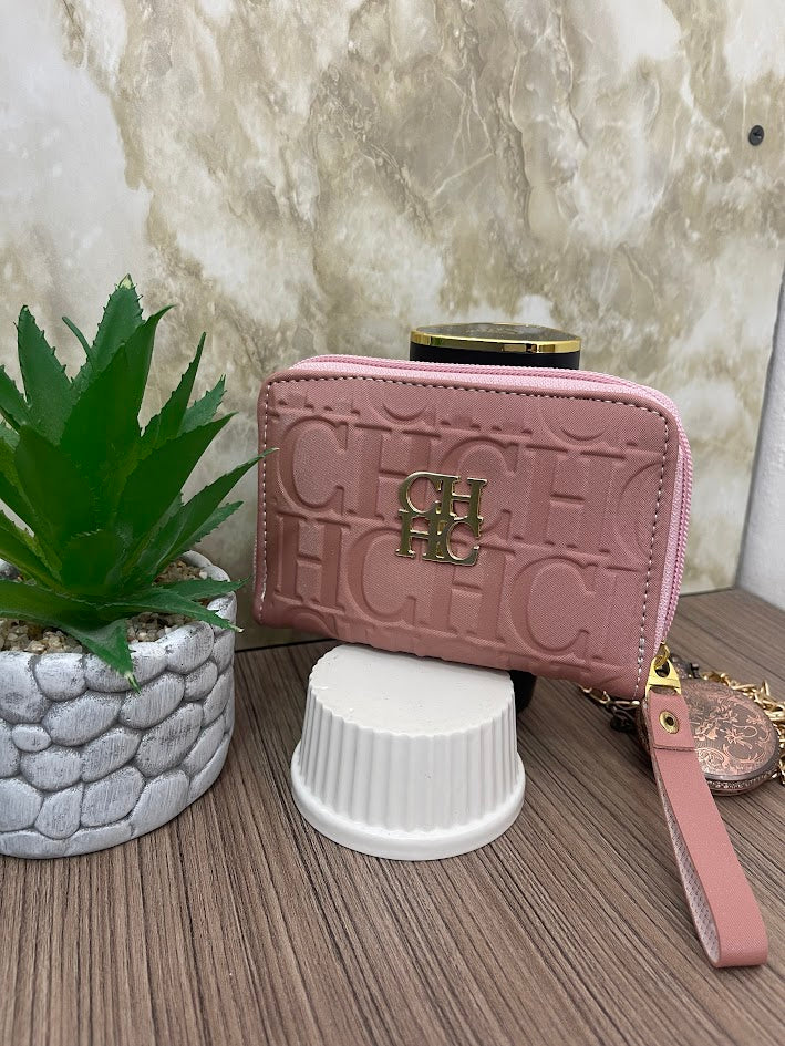 MONEDERO DAMA COLOR PALO ROSA