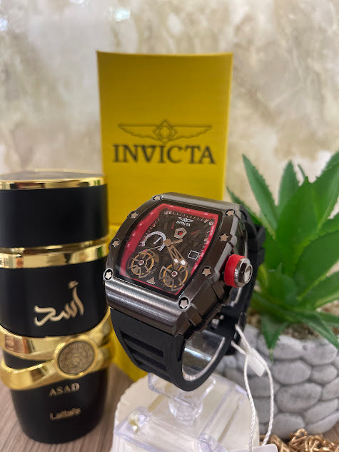 INVICTA CUADRADO MANILLA NEGRA