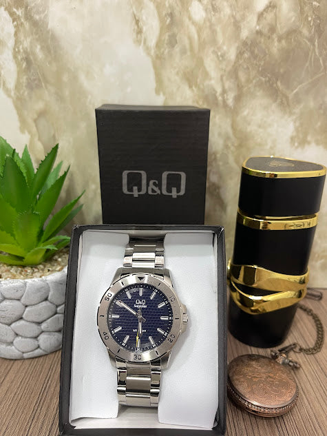 Q&Q ORIGINALL PLATEADO ESFERA AZUL
