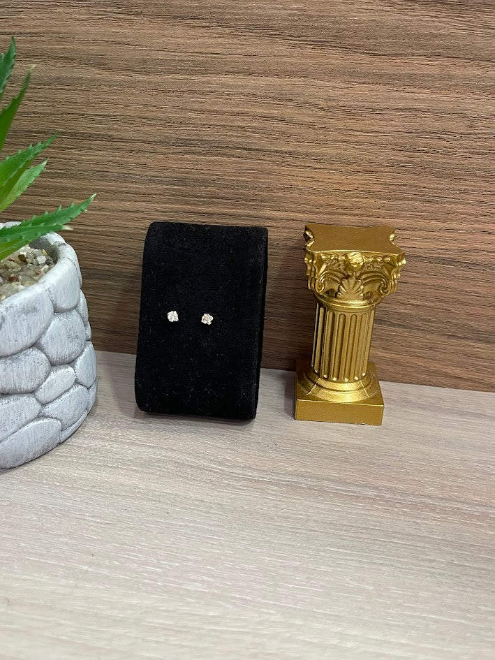 TOPO CIRCON CUADRADO 3X3 ORO LAMINADO