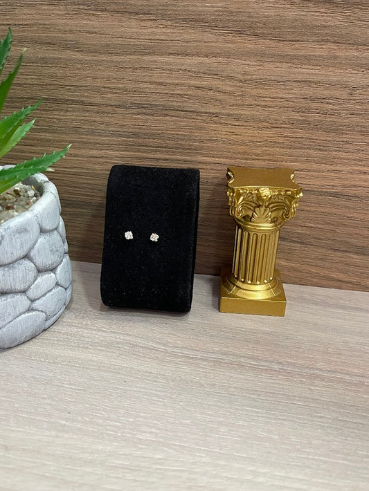 TOPO CIRCON CUADRADO 3X3 ORO LAMINADO