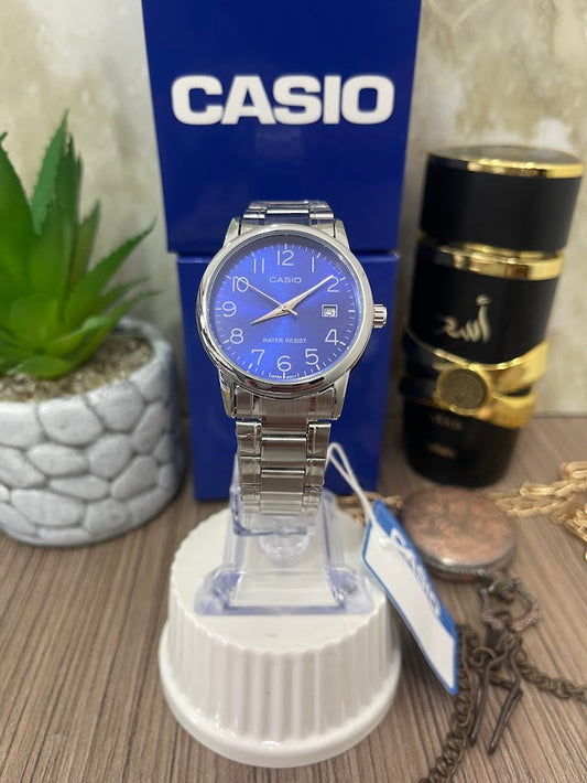 CASIO DAMA ESFERA AZUL REY NUMEROS COMPLETOS