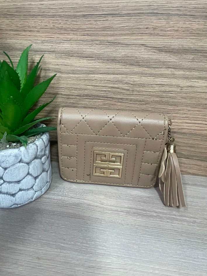 BILLETERA DAMA BEIS MINI CON STRAP