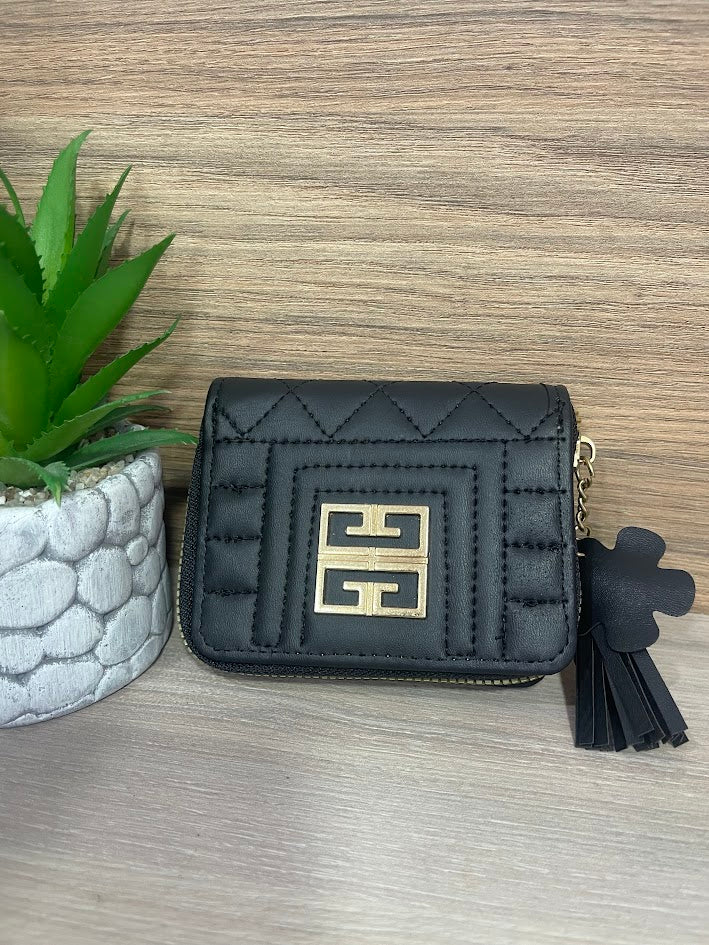 BILLETERA DAMA NEGRA MINI CON STRAP
