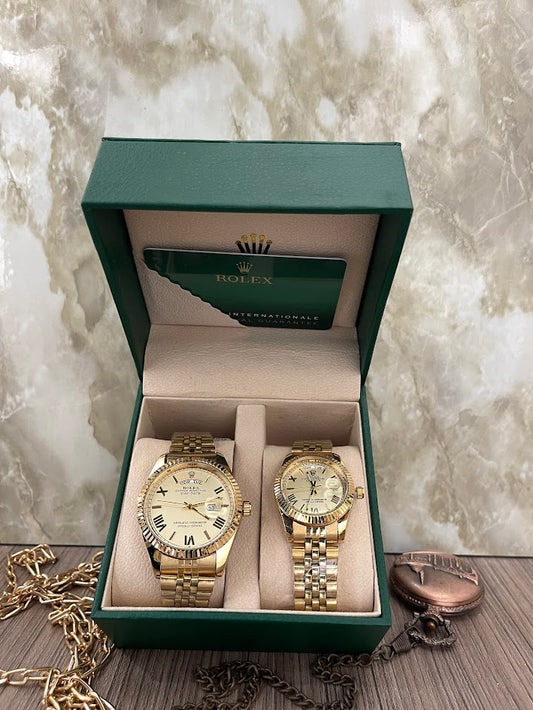 ROLEX DORADO ESFERA DORADA INCLUYE CAJA