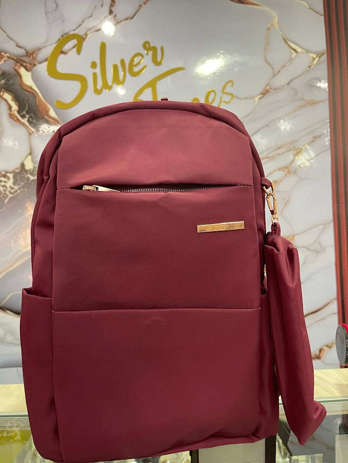 BOLSO TIPO MORAL DAMA VINOTINTO INCLUYE CARTUCHERA