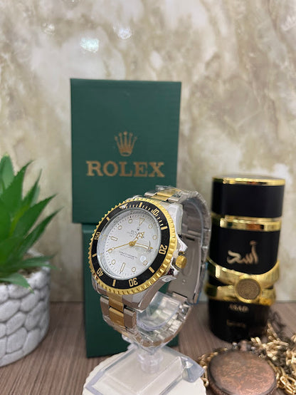 ROLEX BICOLOR ESFERA BLANCO ARO BICOLOR INCLUYE CAJA