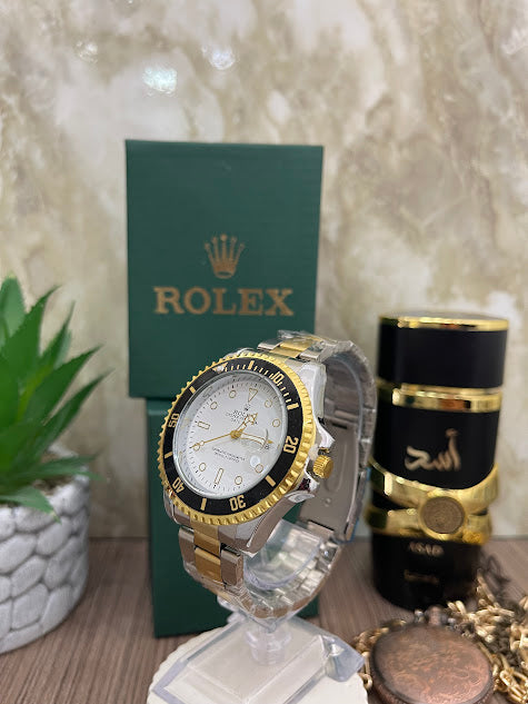 ROLEX BICOLOR ESFERA BLANCO ARO BICOLOR INCLUYE CAJA