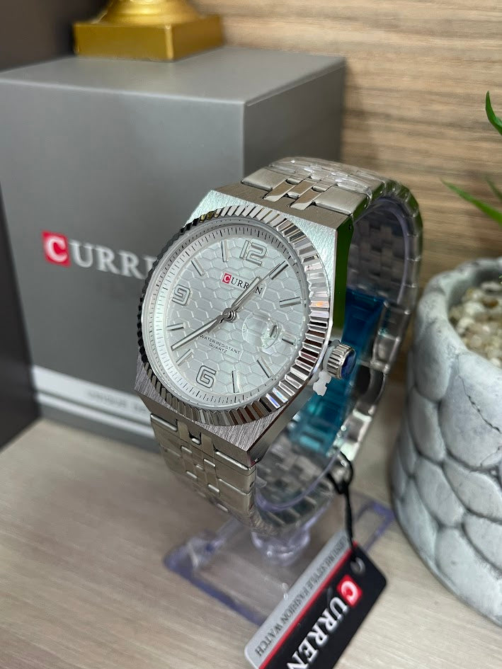 RELOJ CURREN CABALLERO TODO PLATEADO