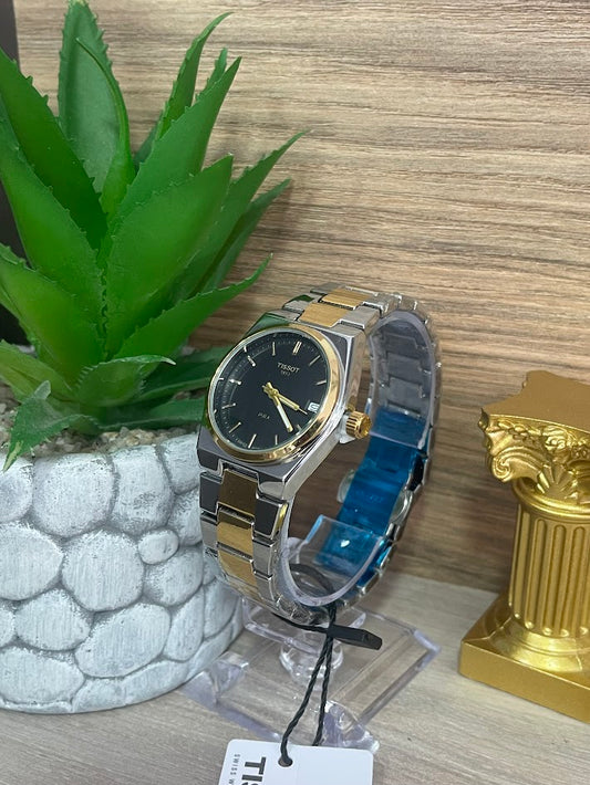 RELOJ TISSOT DAMA BICOLOR FONDO NEGRO