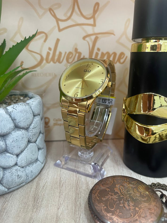 RELOJ HOMBRE QYQ TODO DORADO
