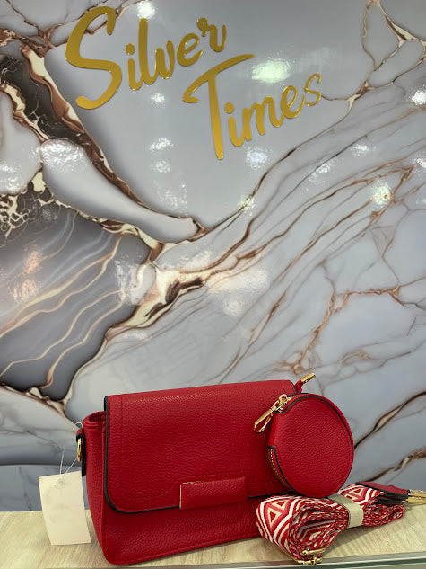 BOLSOS TIPO CARTERA ROJO INCLUYE MONEDERO