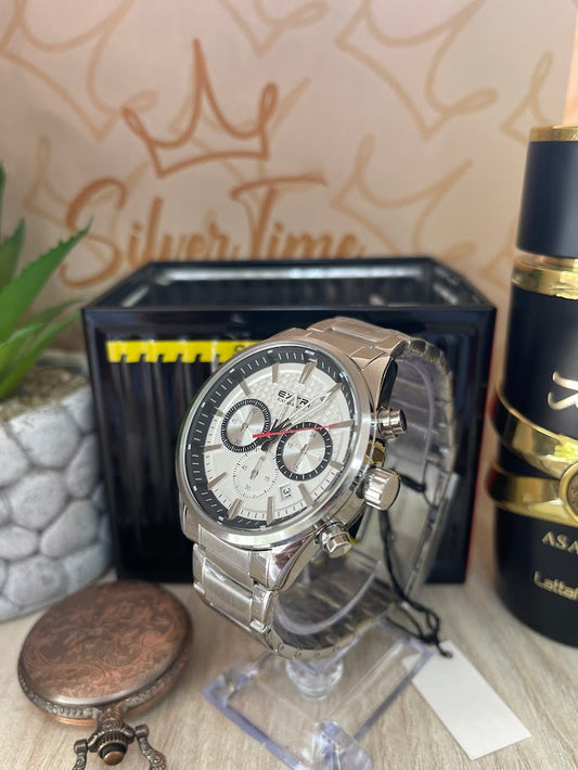 RELOJ HOMBRE EXTRI TODO PLATEADO
