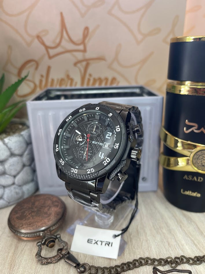RELOJ HOMBRE EXTRI TODO NEGRO