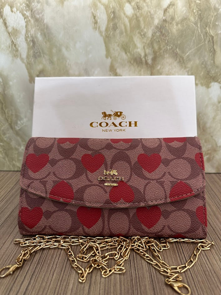 BOLSO CARTERA COACH CORAZONES