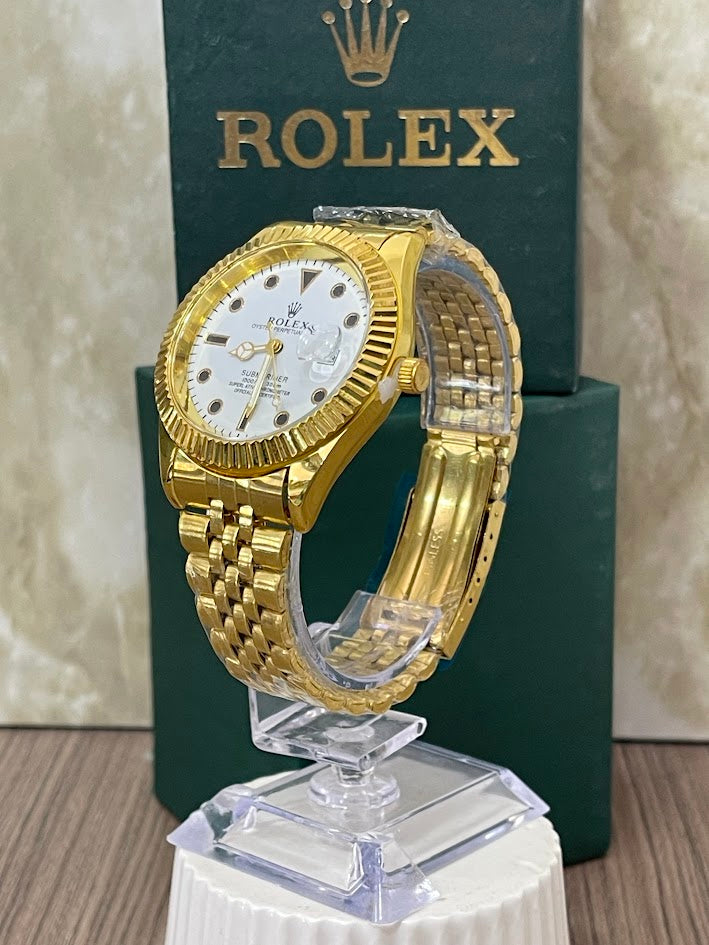 ROLEX DORADO ESFERA BLANCA INCLUYE CAJAA