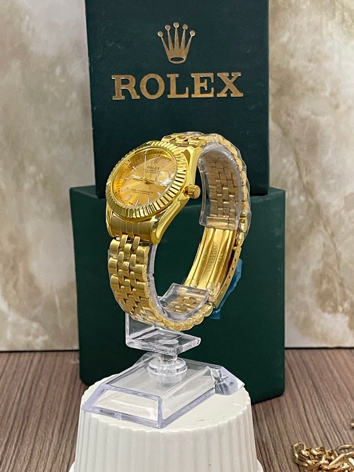 ROLEX DAMA DORADO ESFERA DORADA INCLUYE CAJA