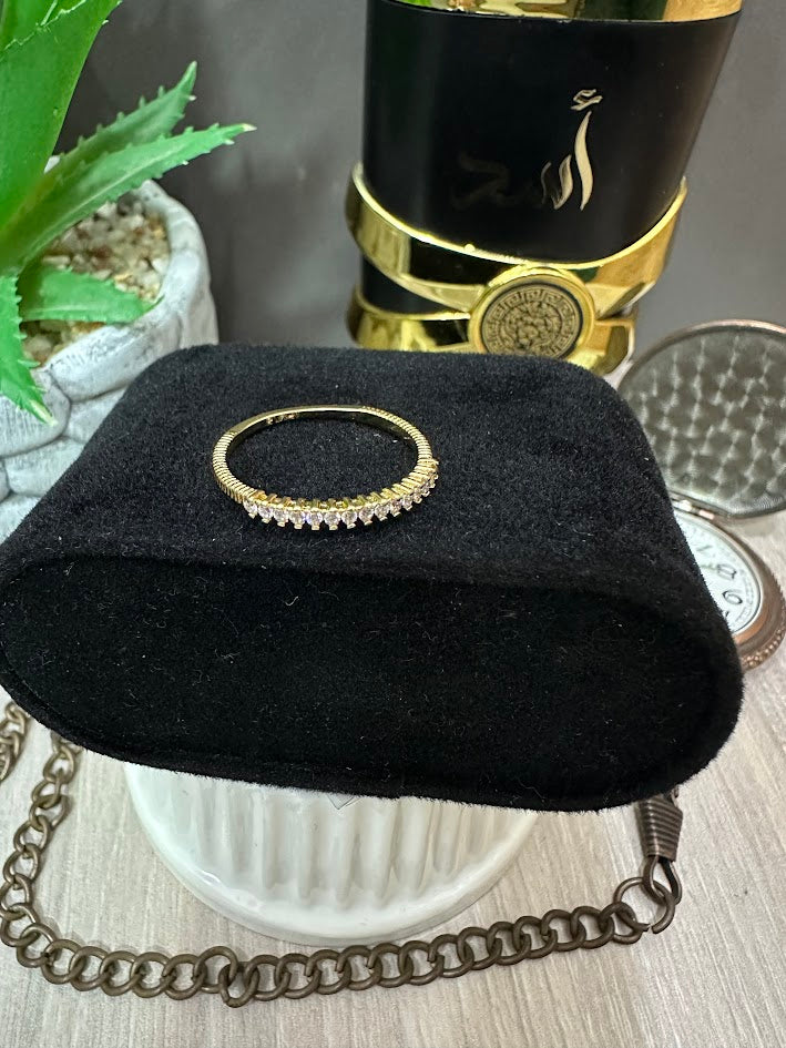 ANILLO CIRCON ORO LAMINADO TALLADO