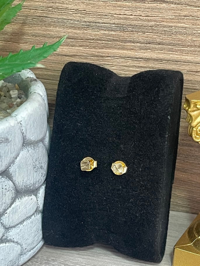 TOPO CUADRADO DIAMANTADO 3MM ORO LAMINADO