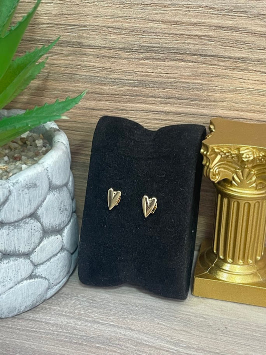 TOPO CORAZON LARGO LISO ORO LAMINADO