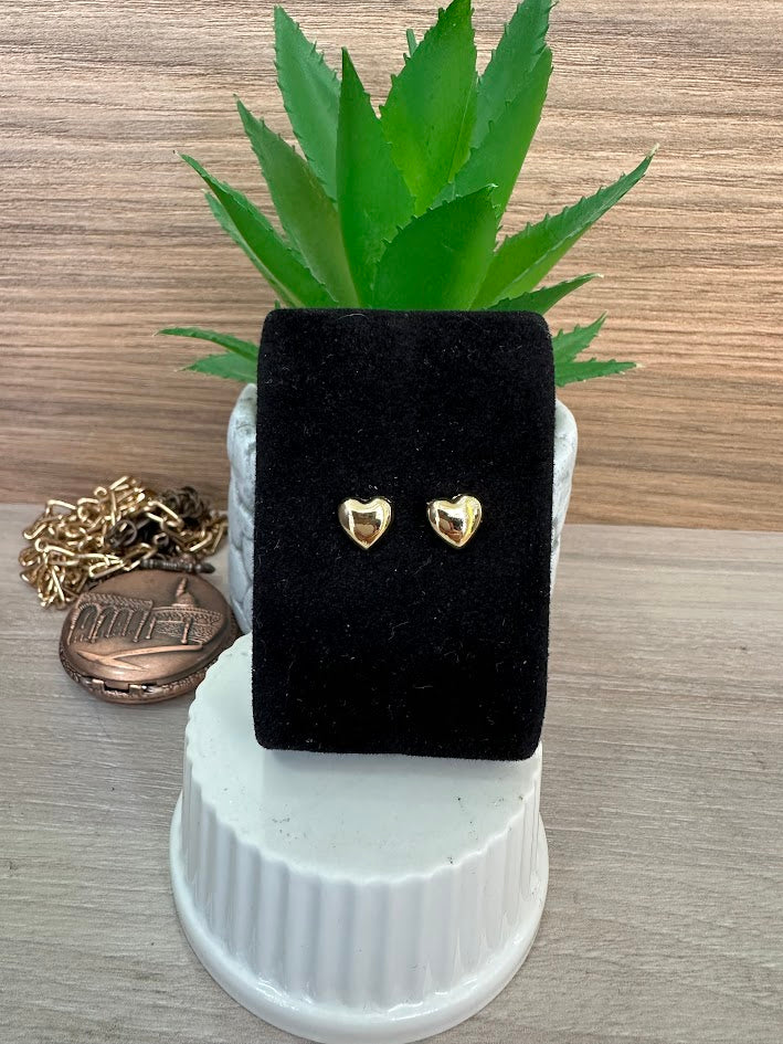 TOPO CORAZON LISO 8MM ORO LAMINADO