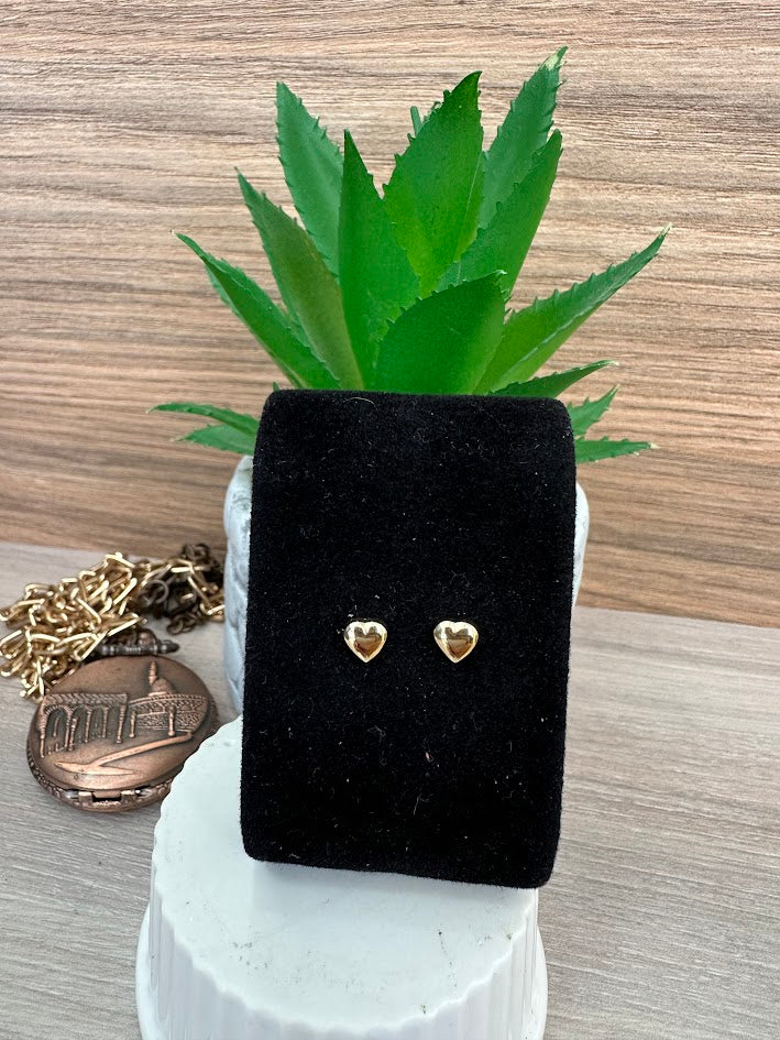 TOPO LISO CORAZON 6MM ORO LAMINADO