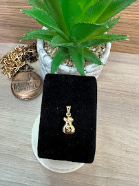DIJE BOLSA DINERO ORO LAMINADO