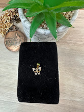DIJE MARIPOSA CIRCON PUNTAS ORO LAMINADO