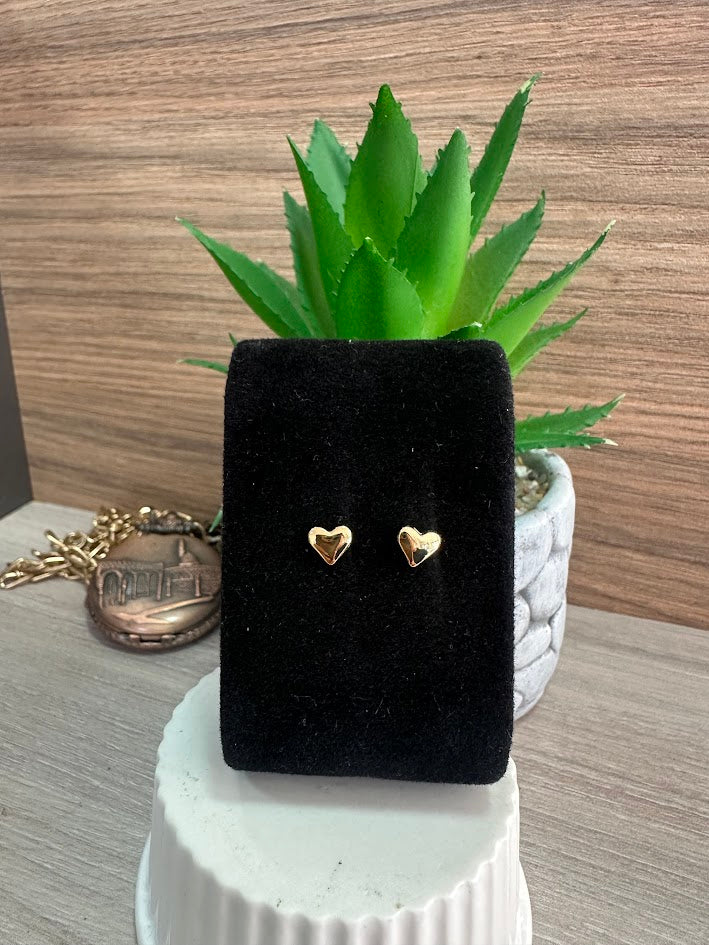 TOPO CORAZON LISO 6MM ORO LAMINADO