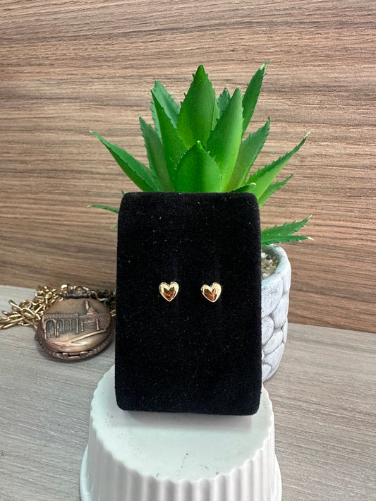 TOPO CORAZON LISO 6MM ORO LAMINADO