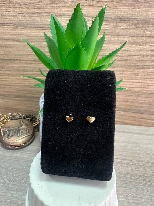 TOPO MINI CORAZON LISO 4MM ORO LAMINADO