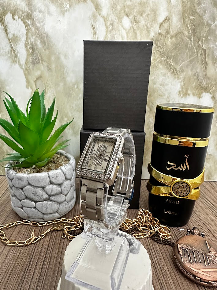 RELOJ BLU DAMA CUADRADO MANILLA PLATEADA ESFERA PLATEADA