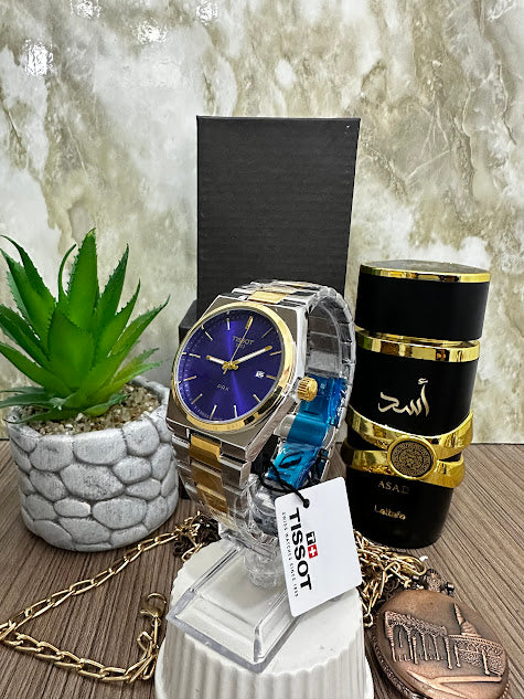 RELOJ TISSOT BICOLOR ESFERA AZUL