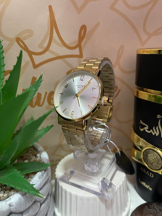 RELOJ DAMA LIMITEDDORADO ESFERA PLATEADA