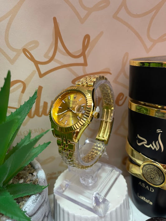 RELOJ DAMA DORADO ESFERA DORADA