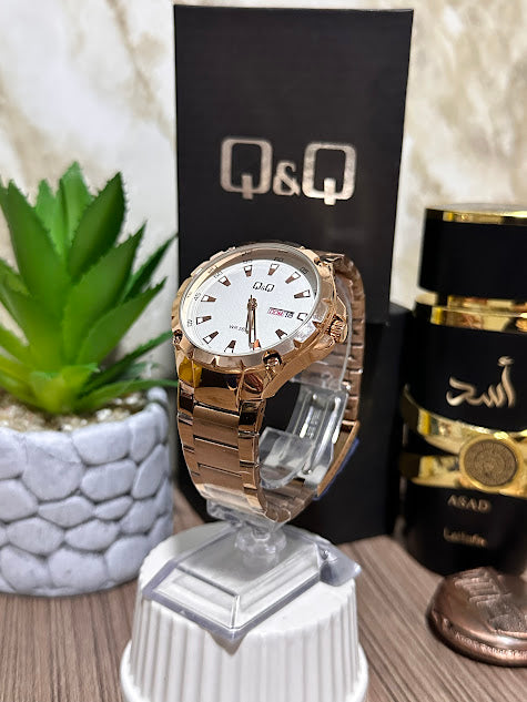 QYQ Oro Rosa Esfera Blanca