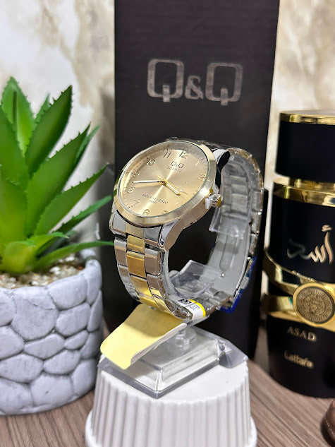 QYQ Bicolor Borde Dorado Esfera Dorada