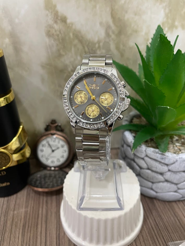 INVICTA DAMA PLATEADO DETALLES EN PIEDRAS