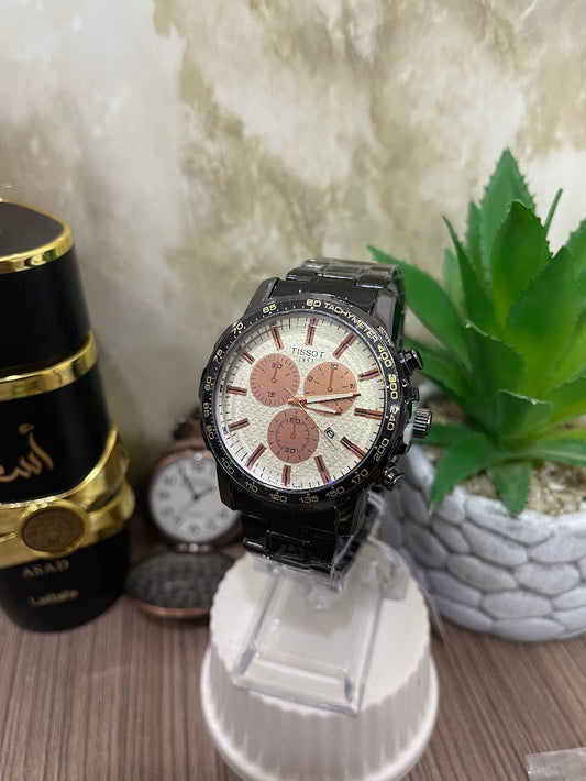 TISSOT NEGRO DETALLES ORO ROSA