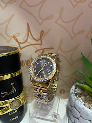RELOJ ROLEX DAMA DORADO ARO DIAMANTADO