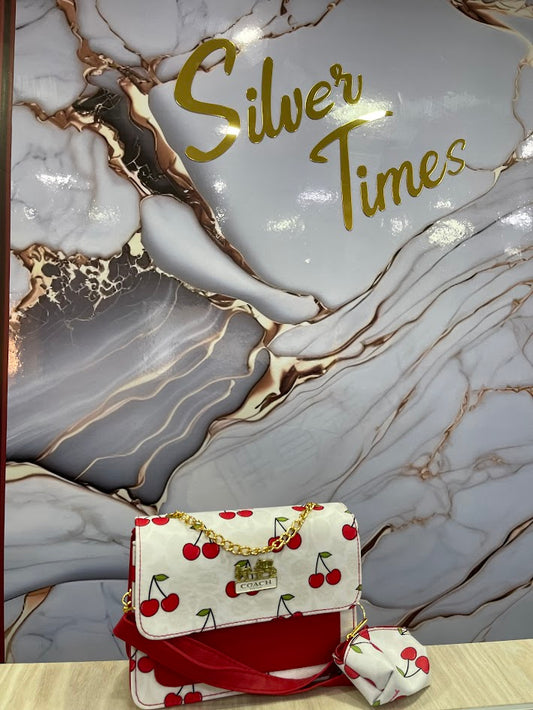 BOLO DAMA COACH ROJO BLANCO CERESAS